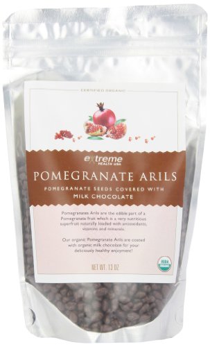 Extreme Health Usa Organic Pomegranate Arils Covered With Milk Chocolate, 13-ounce logo