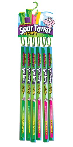 Face Twisters Sour Tower Of Taffy Assorted, Strawberry and Green Apple, 1.94 Ounce (Pack of 24) logo