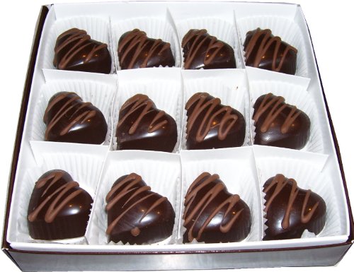 Fancy Dark Chocolate Marzipan Hearts – 12 Pcs logo