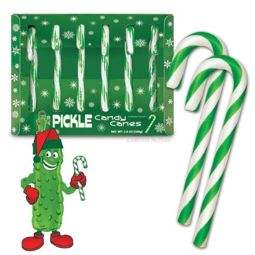 Fancy Pickle Flavored Candy Canes logo