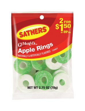 Farley’s & Sathers Candy, Apple Rings, 2.75 Ounce (Pack of 12) logo