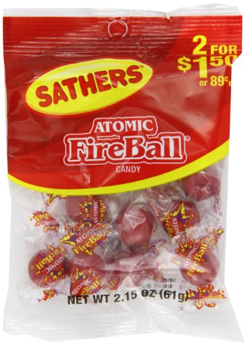 Farley’s & Sathers Candy, Atomic Fireballs, 2.15 Ounce (Pack of 12) logo