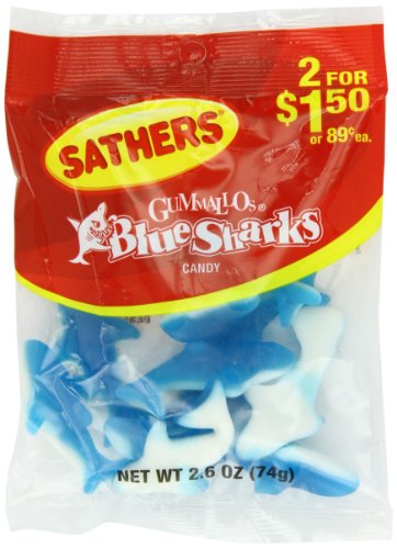 Farley’s & Sathers Candy, Blue Sharks, 2.6 Ounce (Pack of 12) logo