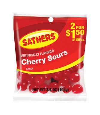 Farley’s & Sathers Candy, Cherry Sours, 3.6 Ounce (Pack of 12) logo