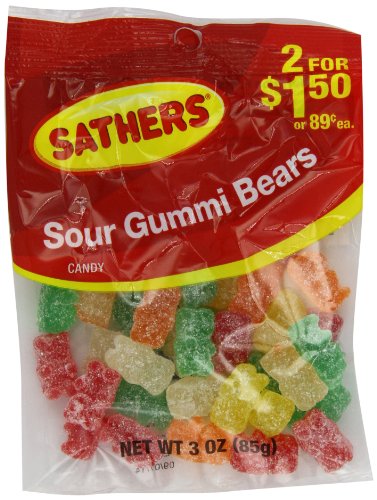 Farley’s & Sathers Candy, Sour Gummy Bears, 3 Ounce (Pack of 12) logo