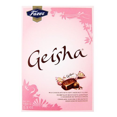 Fazer Geisha Chocolates With Soft Hazelnut Filling Small Box 5.3 Oz (150g) – (Pack of 2) logo