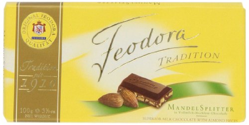 Feodora Milk With Almond Pieces, 3.5 ounce (Pack of 5) logo