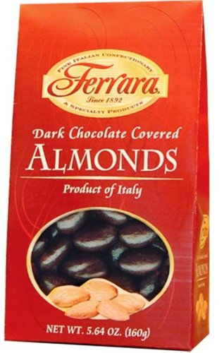 Ferrara Dark Chocolate Covered Almonds, 5.6 ounce Boxes (Pack of 4) logo