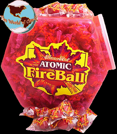 Ferrara Pan Atomic Fireball Candy 200 Count Tub logo
