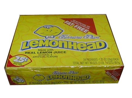 Ferrara Pan Lemonhead Candy 0.9 Ounce Packs (Pack of 24) logo