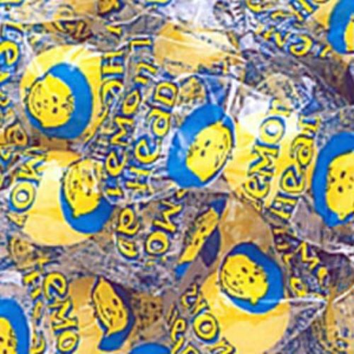 Ferrara Pan Yellow Lemonheads Hard Candy Balls 1lb Bag logo