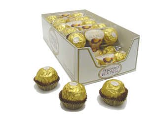 Ferrero Rocher Balls Hazelnut, 3 Piece Pak, 12 Count logo