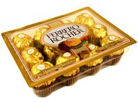 Ferrero Rocher Italian Chocolate Hazelnut Candy 12 Pc Box logo