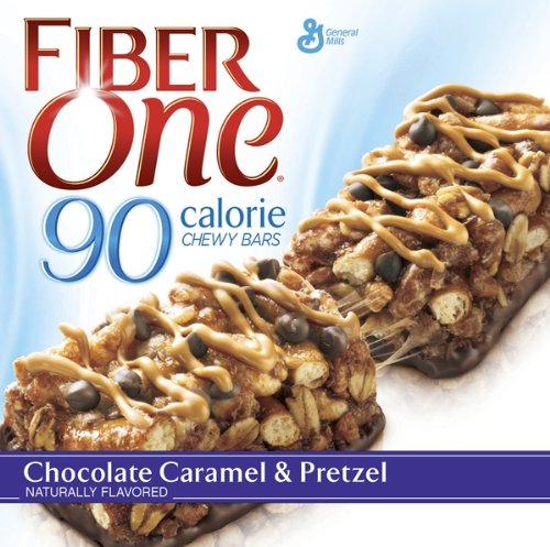 Fiber One 90 Calorie Chewy Bar, Chocolate Caramel and Pretzel, 4.1 Ounce logo