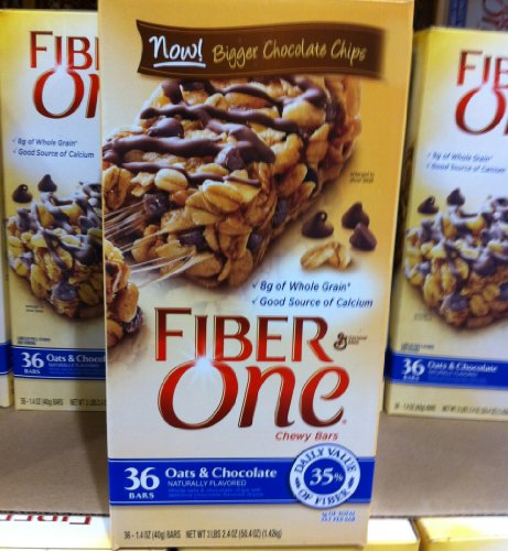 Fiber One Chewy Bars – Oats and Chocolate – 36 Bars (1.4 Oz Each) logo