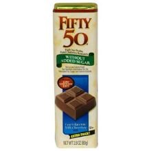 Fifty 50 Chocolate Candy Bar logo