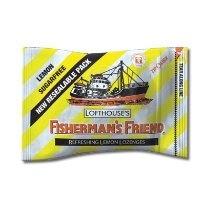 Fisherman’s Friend Sugar Free Lemon Lozenges, 25g Sachet (Pack of 12) logo
