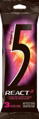 Five Gum, React Fruit, 4.28 Ounce logo