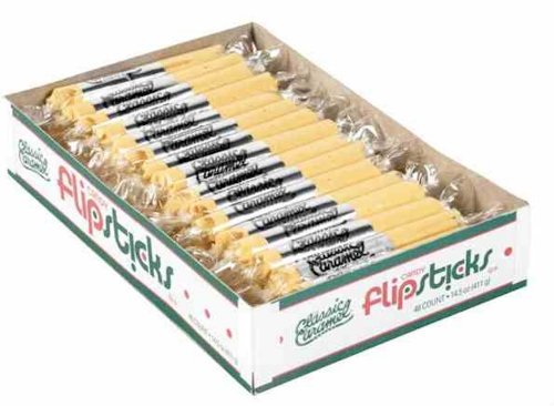 Flipsticks Yellow Banana Nougat Taffy Candy 48 Piece Box logo
