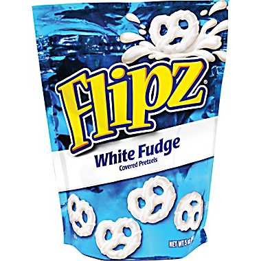 Flipz, White Fudge Pretzels, 5oz Bag (Pack of 4) logo