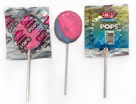 Fluffy Stuff Cotton Candy Lollipops-1 Box (48 Pops) logo