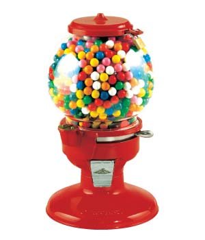 Ford Gumball Machine – Red, Old Columbia, 1 Gum Ball Machine logo