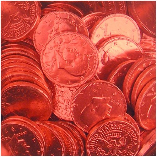 Fort Knox Metallic Foiled Milk Chocolate Red Cherry Large Coins In 1 Lb. Mesh Bag logo