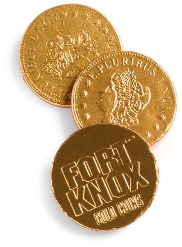 Fort Knox Milk Chocolate Gold Coins, 1.61-pounds, 144 Pieces, Bucket logo