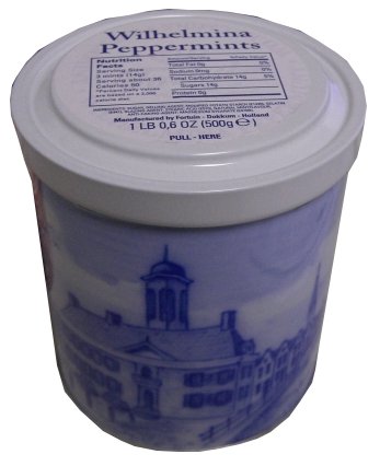 Fortuin Wilhelmina Peppermints In Delft Tin 17 Oz logo