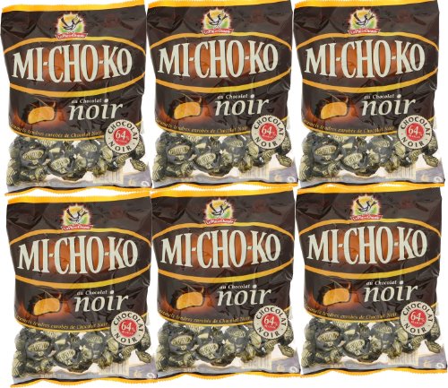 French Mi-ko-cho, Soft Caramels Coated In Dark Chocolate La Pie Qui Chante-mi-cho-ko, Caramels Tendres Enrobes De Chocolat Noir La Pie Qui Chante-6 Bag Pack logo