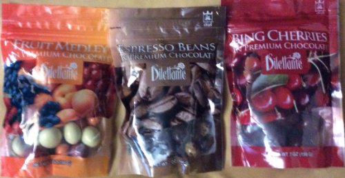 Fruit Medley, Bing Cherries, Espresso Beans In Premium Chocolate (Pack of 3) logo