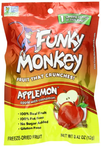 Funky Monkey Snacks Applemon, 0.42 ounce Bags (Pack of 12) logo