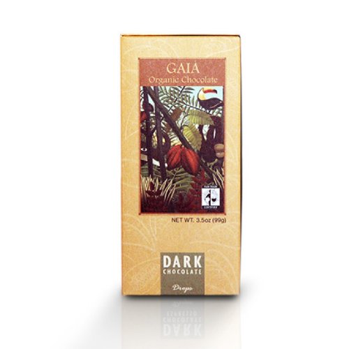 Gaia Organic Chocolate Fair Trade, Organic Dark Chocolate, 3.5 ounce Boxes (Pack of 4) logo