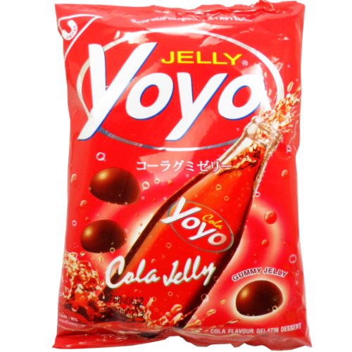 Gelatin Gummy Jelly Candy Cola Flavour Snack Net Wt 80 G ( 2.82 Oz ) Yo-yo Brand X 2 Bags logo