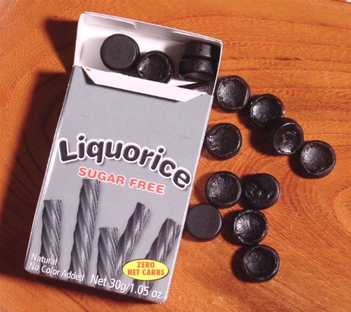 Georgies Chewy Licorice Bonbons (one Box) Sugar Free Candy 1.05 Oz (30 G) Box logo