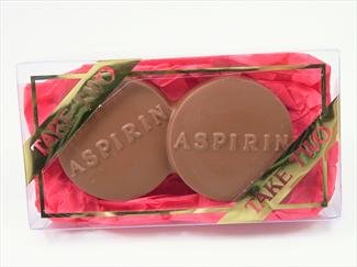 Get Well For Him Or Her – Solid Milk Chocolate Take 2 Aspirin Medicine logo