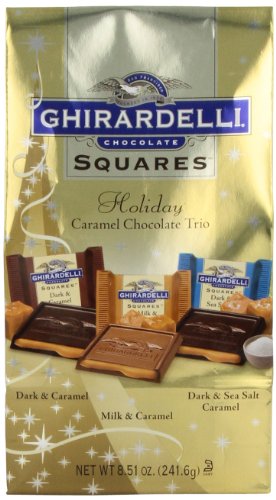 Ghirardelli Caramel Trio (milk and Caramel, Dark and Caramel and Dark and Sea Salt Caramel) Chocolate Squares Bag, 8.51-ounce logo