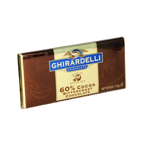 Ghirardelli Chocolate 60% Cacao Bittersweet Baking Bar, 4 ounce Bars (Pack of 12) logo