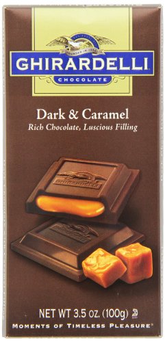 Ghirardelli Chocolate Bar, Dark & Caramel, 3.5 ounce Bars (Pack of 6) logo