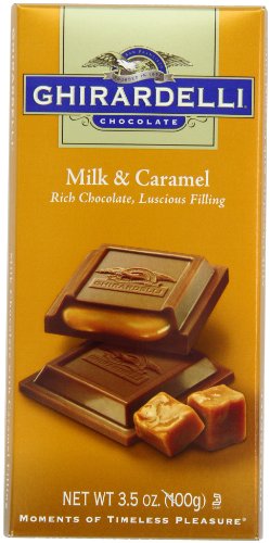 Ghirardelli Chocolate Bar, Milk & Caramel, 3.5 ounce Bars (Pack of 6) logo