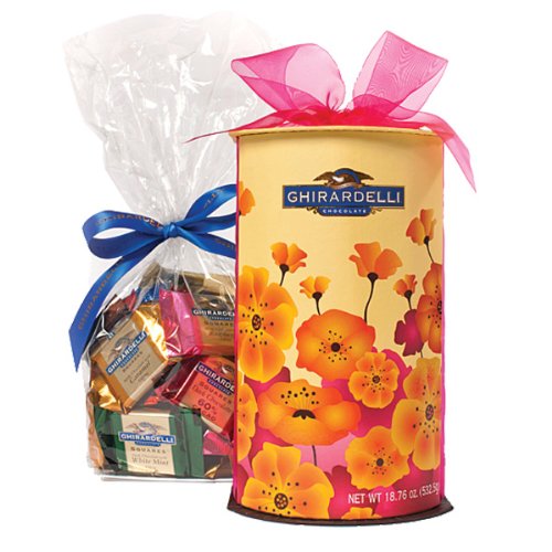Ghirardelli Chocolate Beautiful Blossoms Cylinder Gift Box, 18.76 Oz. logo