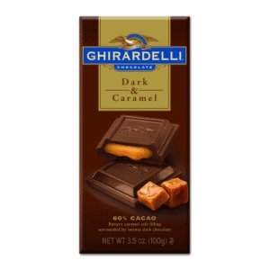 Ghirardelli Chocolate Dark & Caramel Filled Chocolate Bar, 3.5 Oz logo