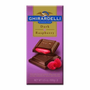 Ghirardelli Chocolate Dark & Raspberry Filled Bar, 3.5 Oz logo