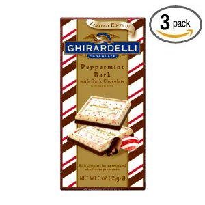 Ghirardelli Chocolate Limited Edition Dark Peppermint Bark Bar, 3 Oz (3 Pack) logo