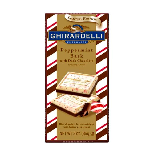 Ghirardelli Chocolate Limited Edition Dark Peppermint Bark Bar, 3 Oz (4 Pack) logo