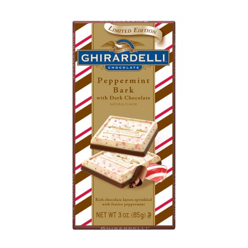 Ghirardelli Chocolate Limited Edition Dark Peppermint Bark Bar, 3 Oz logo