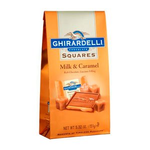 Ghirardelli Chocolate Milk Chocolate & Caramel Squares Chocolates Gift Bag, 5.32 Oz. logo