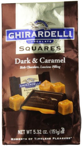 Ghirardelli Chocolate Squares, Dark & Caramel Filled, 5.32 ounce Packages (Pack of 6) logo