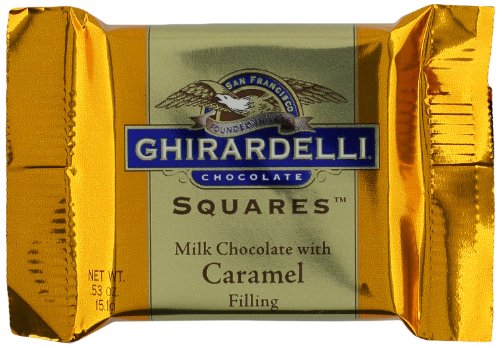 Ghirardelli Chocolate Squares, Milk Chocolate With Caramel Filling, 0.53 ounce Squares (Pack of 120) logo