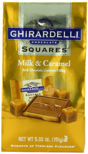 Ghirardelli Chocolate Squares, Milk Chocolate With Caramel Filling, 5.32 ounce Bags (Pack of 6) logo